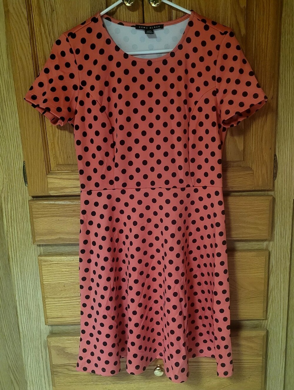 Como Black Polkadot Dress, Size M
